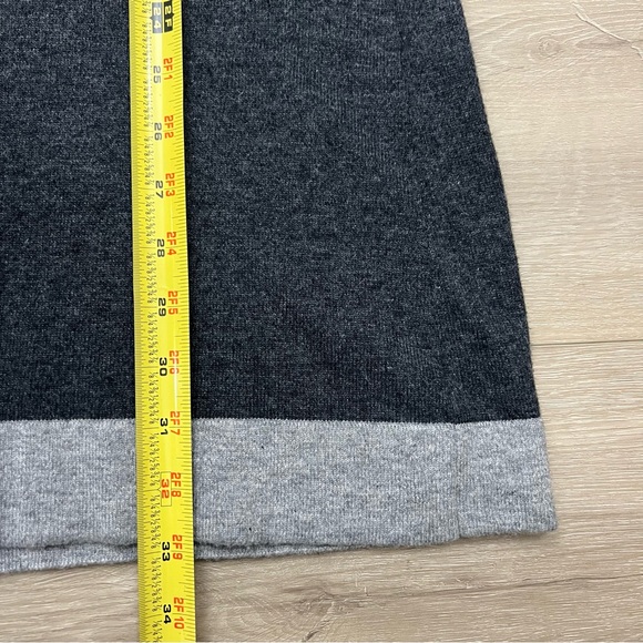 Boden Dress Size 4 Cashmere Blend Knit Mini Tunic Charcoal Gray Sweater Dress - Picture 4 of 8